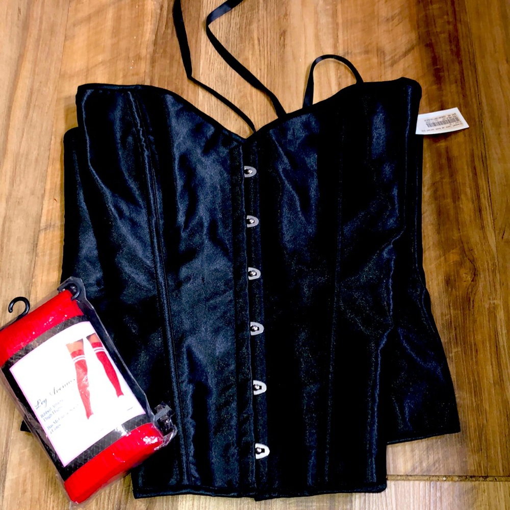 Lace UP Corset/ Thigh Highs 🩷Victoria Secret